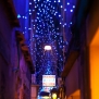 venice-italy-streets-alley-night-blue-lights-ristorante-centrale-pizzeria-by-nick-saglimbeni